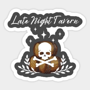 Late Night Tavern Pirate Bar Sticker